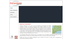 Desktop Screenshot of geraniumcorporation.com