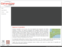 Tablet Screenshot of geraniumcorporation.com